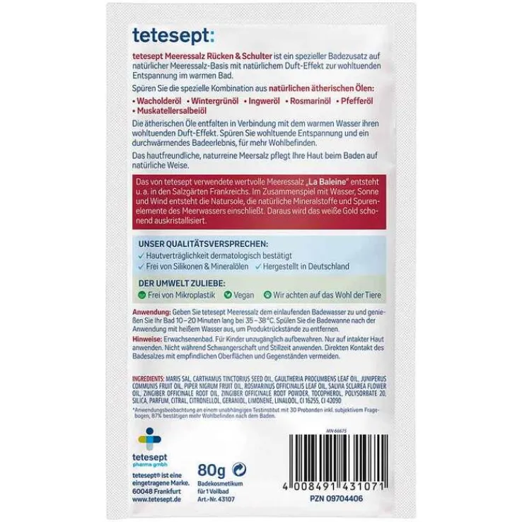 Tetesept Meeressalz Rücken & Schulter, 80 g