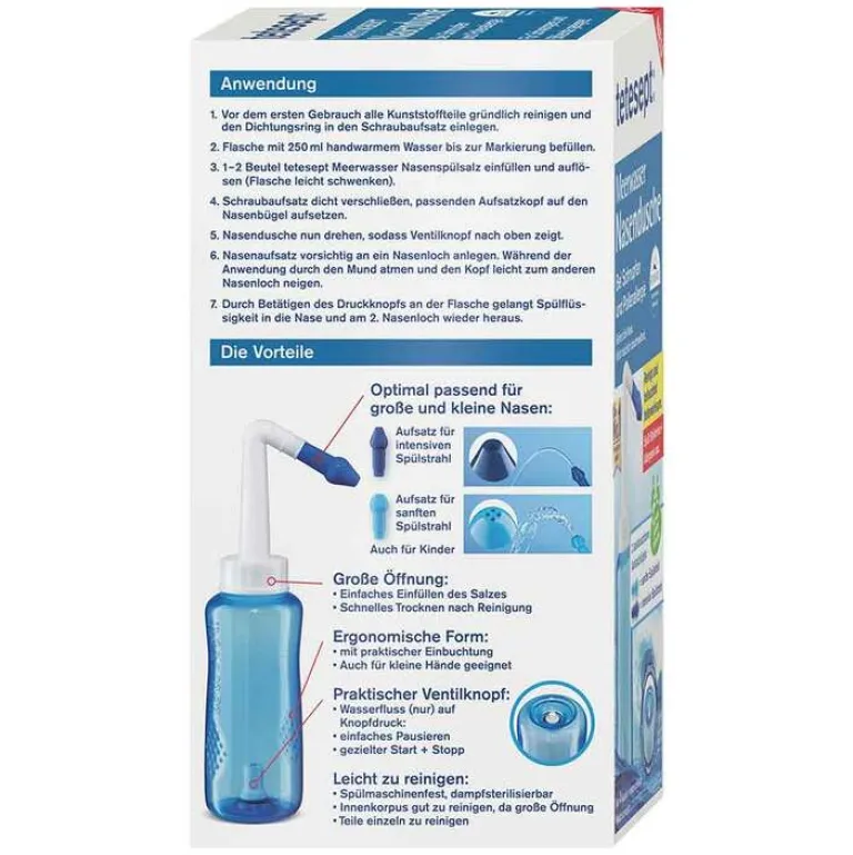 Meerwasser Nasendusche, 1 St Nasendusche|Schnupfen & Nasennebenhöhlen