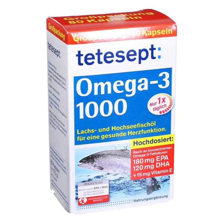 Clearance Omega-3 1000 Kapseln, 80 St Omega 3 Kapseln