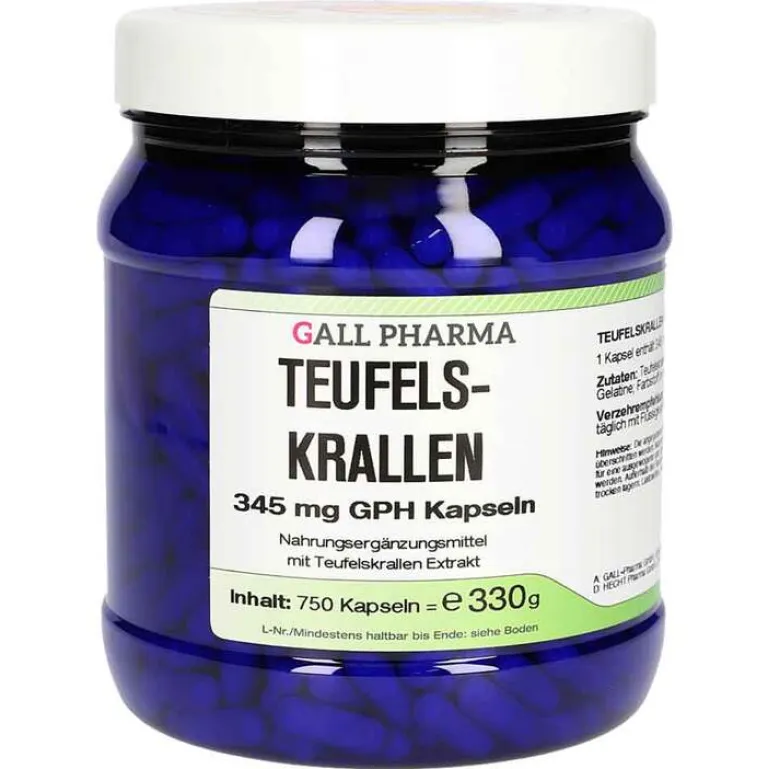 New Teufelskrallen 345 mg GPH Kapseln, 750 St Verdauung