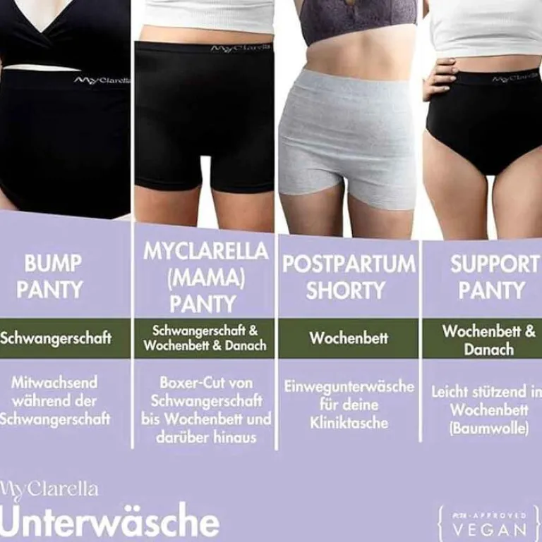 Hot MyClarella The Support Panty Wochenbett Unterhose L schwarz, 1 St