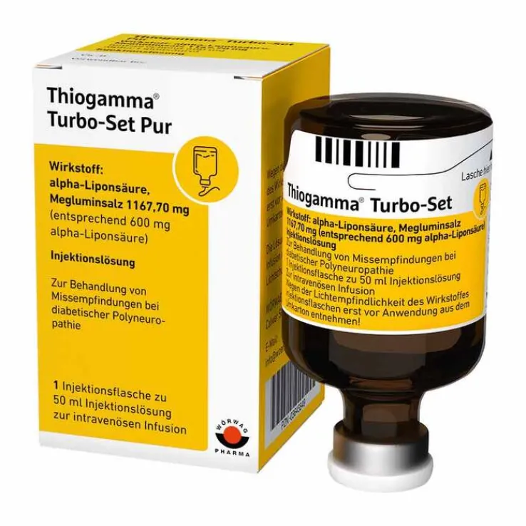 Thiogamma Turbo Set Pur Injektionsflaschen, 50 ml