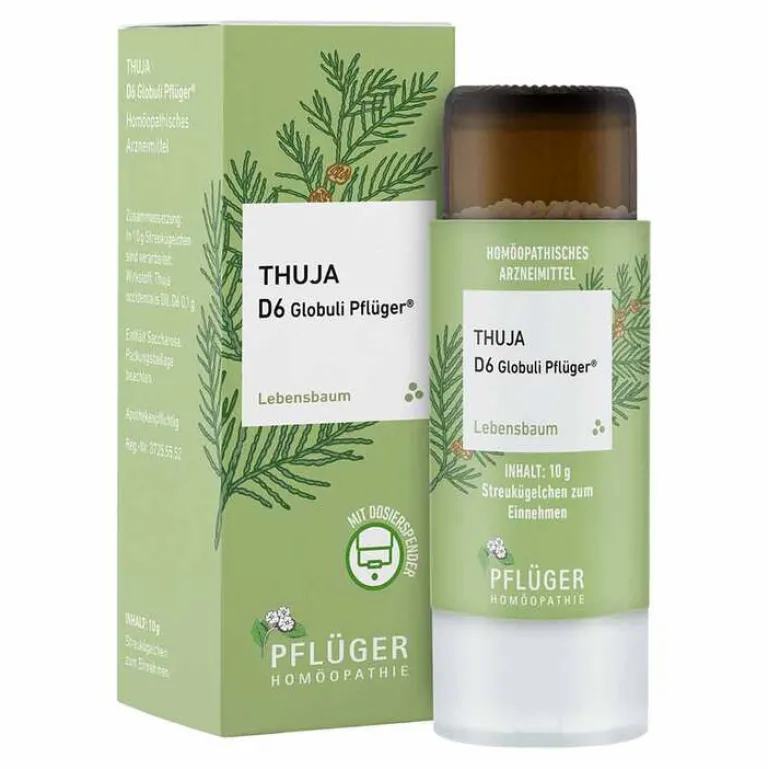 Online Pflüger Thuja D6 Globuli Dosierspender, 10 g