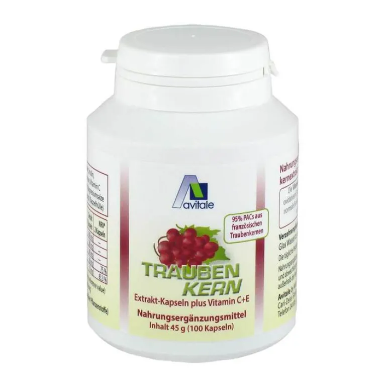 New Avitale Traubenkernextrakt Kapseln, 100 St