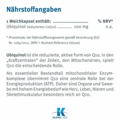 New Ubiquinol Coenzym Q10 reduziert 100 mg Kapseln, 60 St Coenzym Q10