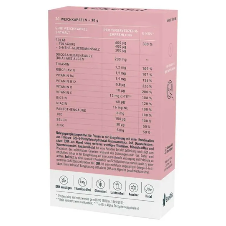 New Velnatal Babyplanung Weichkapseln, 90 St