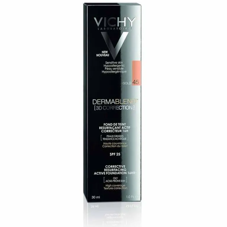 Clearance Vichy Dermablend 3D Correction Make-Up 45 Gold, 30 ml