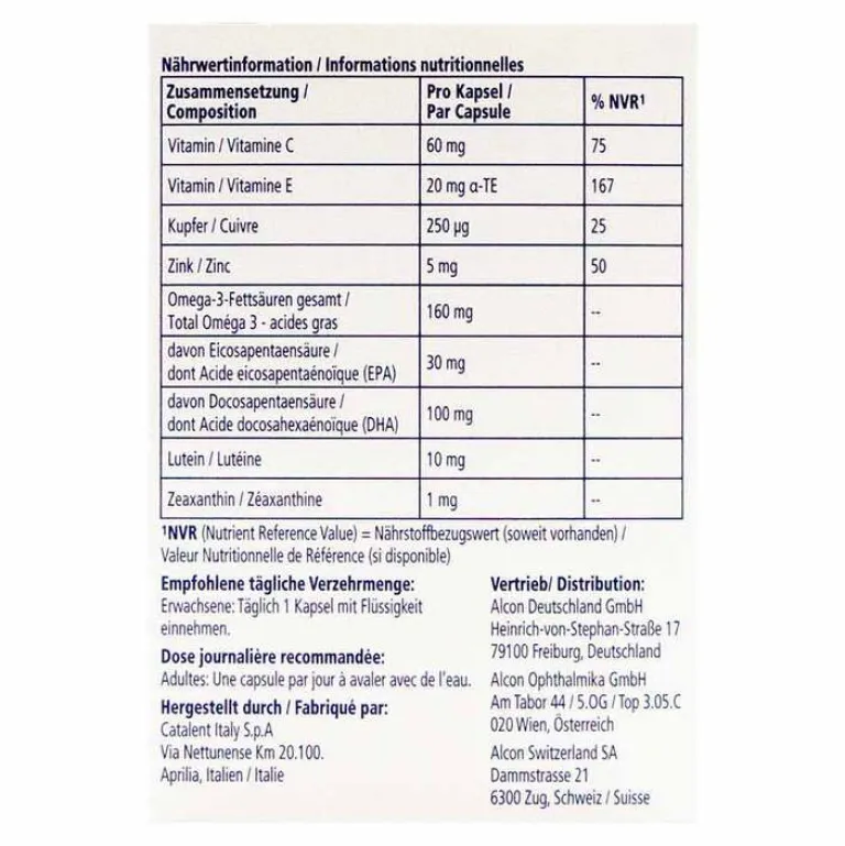 Clearance Vitalux Plus Lutein und Omega 3 Kapseln, 84 St