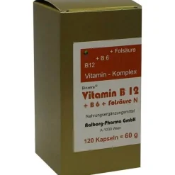 FBK Pharma Vitamin B12 + B6 + Folsäure Komplex N Kapseln, 120 St