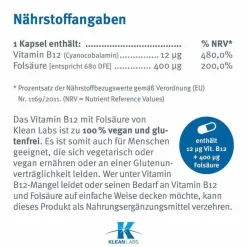 New Douglas Laboratories Vitamin B12 + Folsäure Kapseln, 100 St
