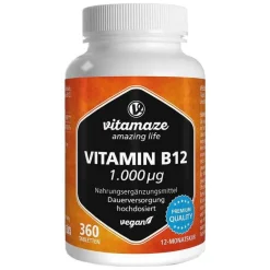 Hot Vitamaze Vitamin B12 1000 µg hochdosiert vegan Tabletten, 360 St