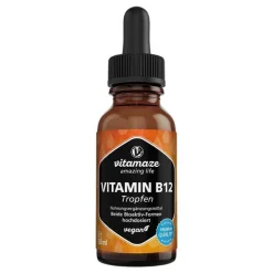 Vitamaze Vitamin B12 100 µg hochdosiert vegan Tropfen, 50 ml