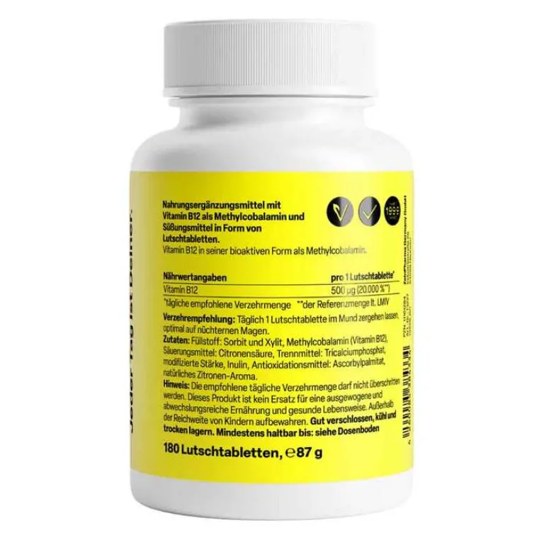 Best Vitamin B12 500 µg Lutschtabletten, 180 St Vitamin B12 (Cobalamin)