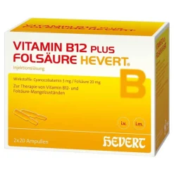 Sale Hevert Vitamin B12 plus Folsäure , 2X20X2 ml