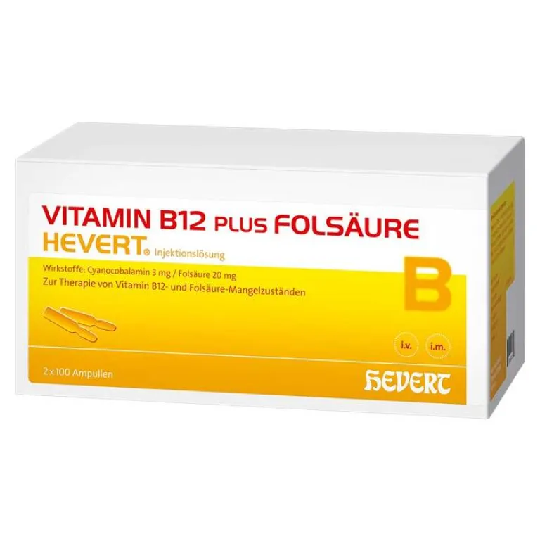 New Hevert Vitamin B12 plus Folsäure , 2X100X2 ml
