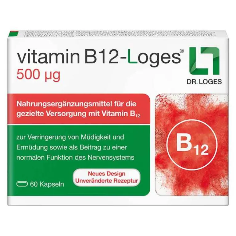 Sale Vitamin B12-Loges 500 µg Kapseln, 60 St Vitamin B12 (Cobalamin)