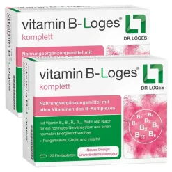 vitamin B-Loges komplett Filmtabletten, 2x120 St Vitamin B Komplex|Hirnleistung & Nerven