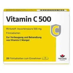 Vitamin C 500 Filmtabletten, 20 St Vitamin C (Ascorbinsäure)