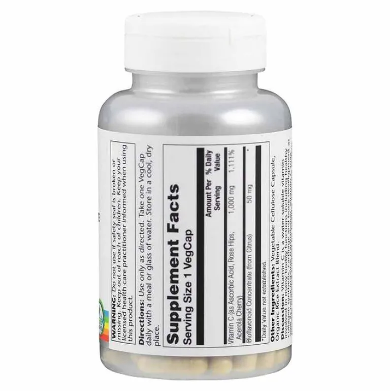 Discount Vitamin C 1000 mg + Hagebutte + Acerola & Bioflavon.Kapseln , 100 St