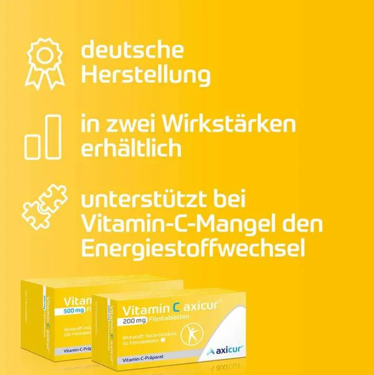 Best axicur Vitamin C ® 200 mg Filmtabletten, 50 St