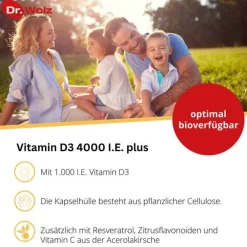 Hot Vitamin D3 4000 I.E. plus Kapseln, 60 St Vitamin D (Colecalciferol)