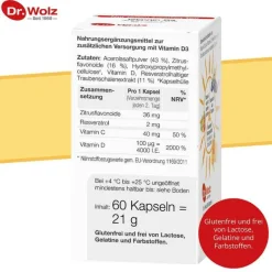 Hot Vitamin D3 4000 I.E. plus Kapseln, 60 St Vitamin D (Colecalciferol)