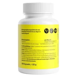 Best Zein Pharma Vitamin D3 2000 I.E. vegan Kapseln, 120 St