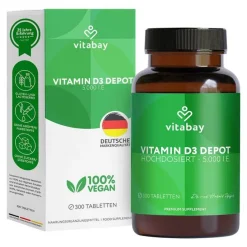 Online Vitabay Vitamin D3 Depot 5000 I.E. Cholecalciferol Tabletten , 300 St