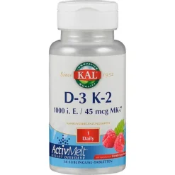 Vitamin D3 K2 1000 I.E. / 45 µg Activmelt Lutschtab., 60 St Vitamin K|Vitamin D (Colecalciferol)