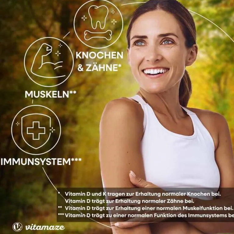 Online Vitamin D3 K2 2000 I.E. / 100 µg hochdosiert Tabletten , 240 St Vitamin K|Vitamin D (Colecalciferol)