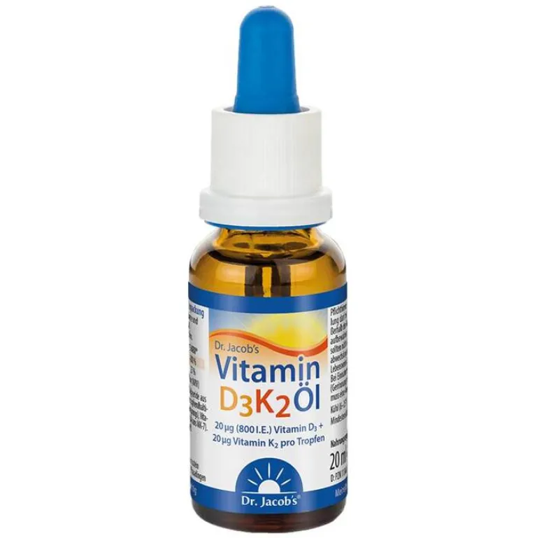 Vitamin D3 K2 Öl Tropfen, 20 ml Vitamin D (Colecalciferol)
