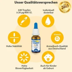 Best Vitamin D3 Öl Tropfen, 20 ml Vitamin D (Colecalciferol)