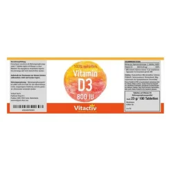 Vitamin D3 Tabletten, 100 St