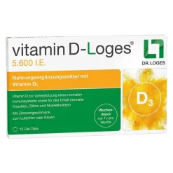 Vitamin D-Loges 5.600 I.E. Kautabletten, 15 St