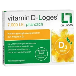 Clearance Dr. Loges Vitamin D-Loges 7.000 I.E. pflanzlich Wochendepot, 60 St