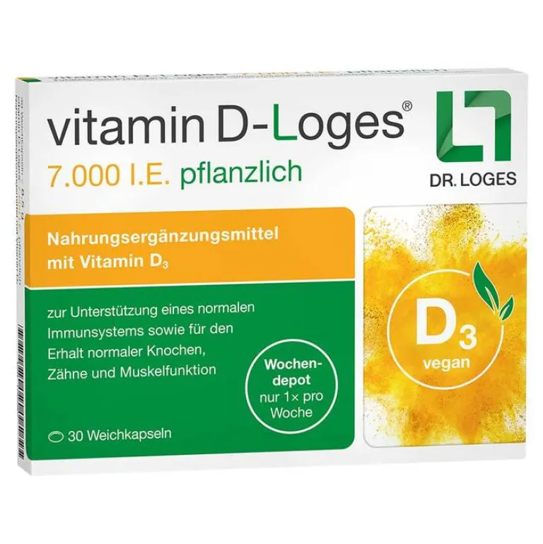 New Vitamin D-Loges 7.000 I.E. pflanzlich Wochendepot, 30 St Vitamin D (Colecalciferol)