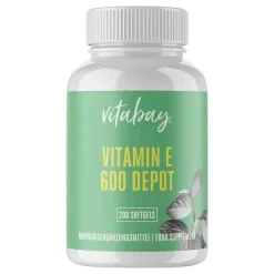 New Vitabay Vitamin E 600 I.E. Depot vegan hochdosiert Weichk., 200 St