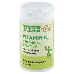 New Langner-Vital Vitamin K2 + D3 + Calcium Kapseln, 60 St