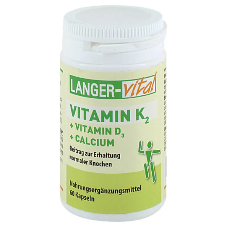 New Langner-Vital Vitamin K2 + D3 + Calcium Kapseln, 60 St