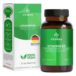 Sale Vitabay Vitamin K2 200 µg MK-7 vegan hochdosiert Tabletten, 120 St