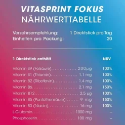Sale Vitasprint Fokus Direktsticks, 20 St