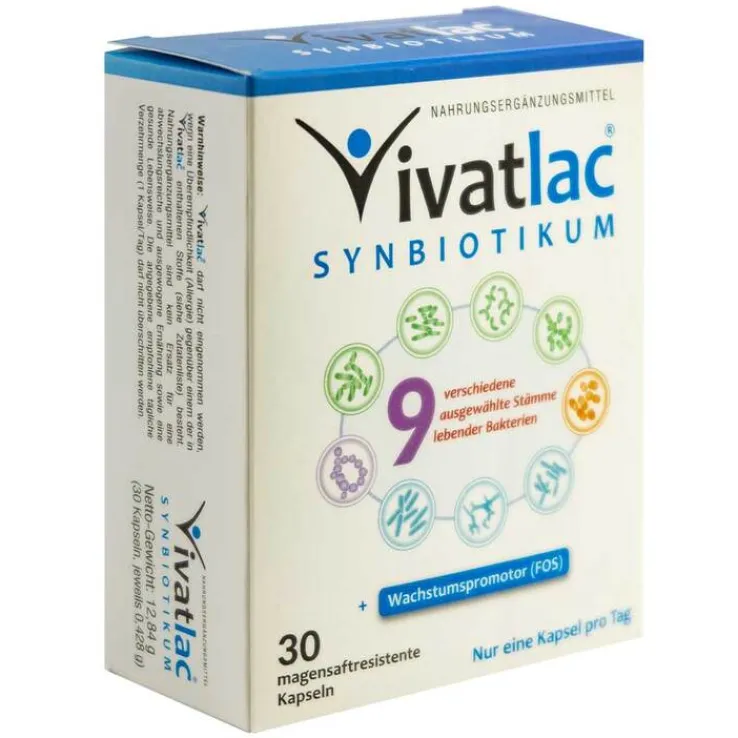 Vivatlac Synbiotikum magensaftresistente Kapseln, 30 St