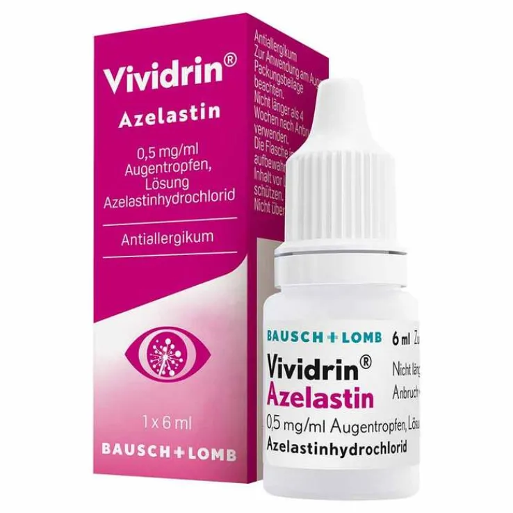 Vividrin® Azelastin Augentropfen Akuthilfe bei Heuschnupfen und Allergien, 6 ml