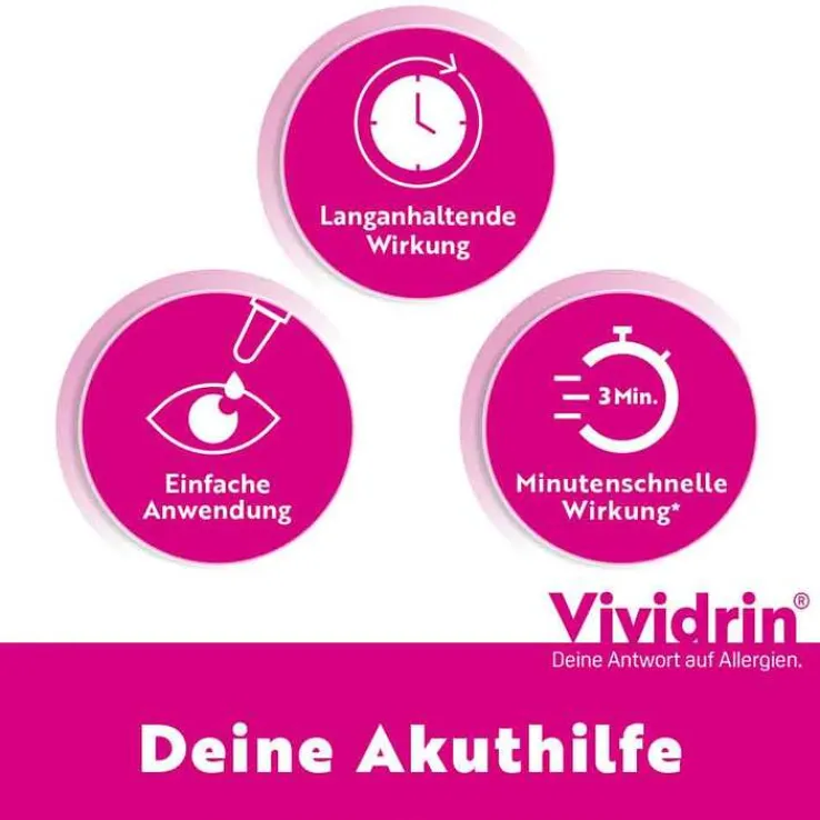 Vividrin® Azelastin Augentropfen Akuthilfe bei Heuschnupfen und Allergien, 6 ml