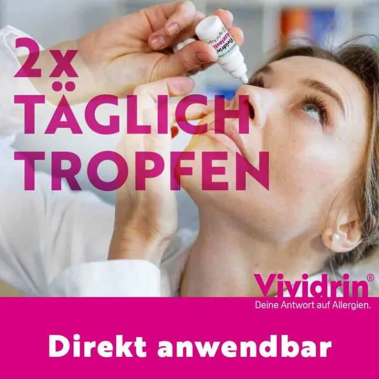 Vividrin® Azelastin Augentropfen Akuthilfe bei Heuschnupfen und Allergien, 6 ml