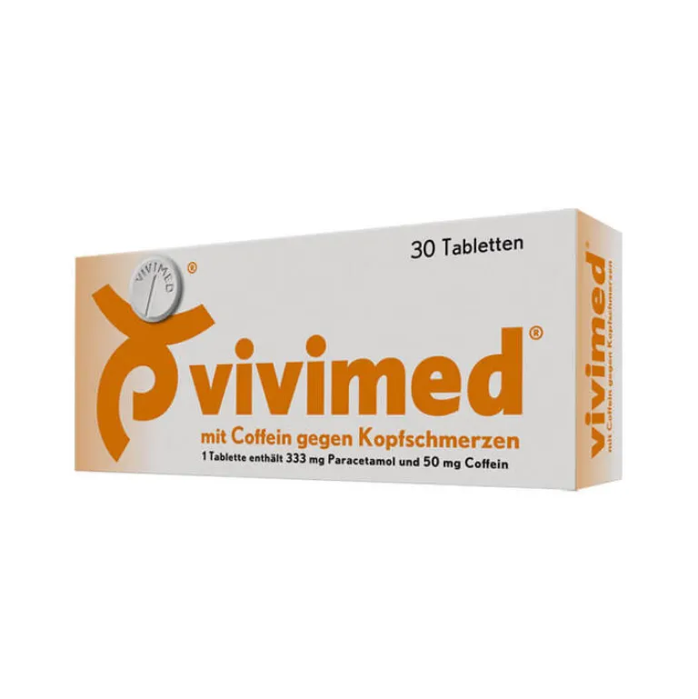 Sale Vivimed ® mit Coffein gegen Kopfschmerzen, Schmerztabletten mit Paracetamol, 30 St