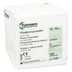 Outlet Fuhrmann Vlieskompressen unsteril 10x10 cm 4lagig, 100 St