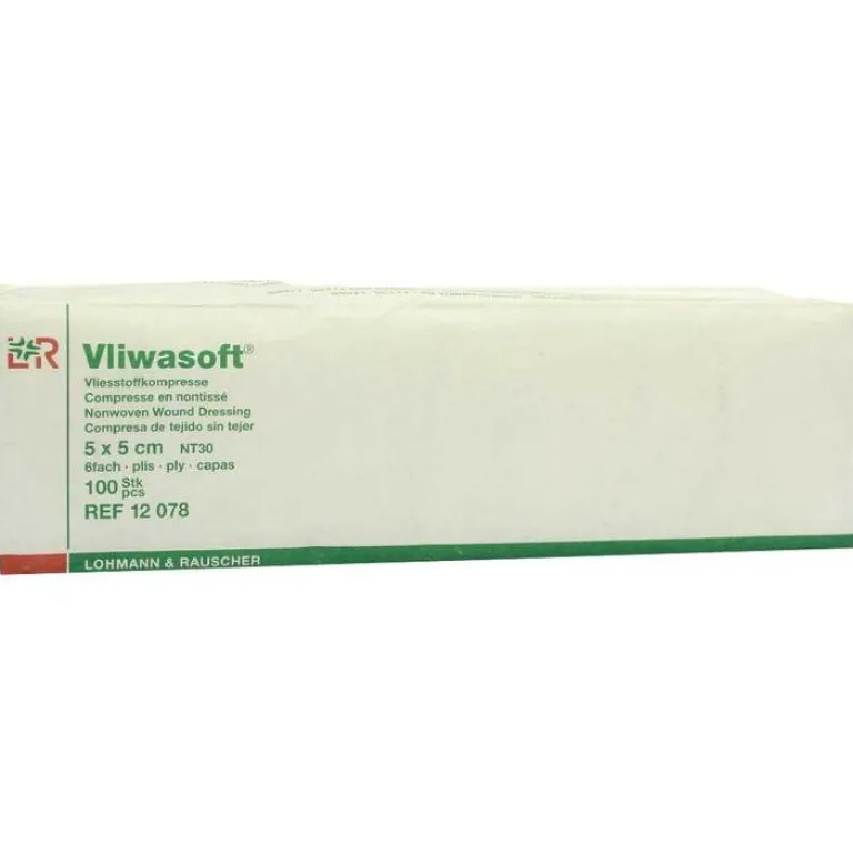 Hot Vliwasoft Vlieskompressen 5x5cm 6-lagig unsteril, 100 St