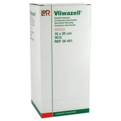 Vliwazell Kompressen 10x20cm steril, 30 St