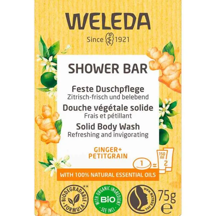 Weleda feste Duschpflege Ginger + Petitgrain, 75 g
